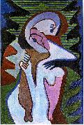 Ernst Ludwig Kirchner Lovers (The kiss) Spain oil painting artist